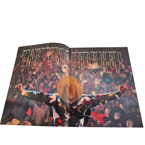 1992 Garth Brooks On Tour Concert Program Book Blue Rose Country Music 12x15" - Picture 2 of 16